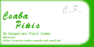 csaba pipis business card